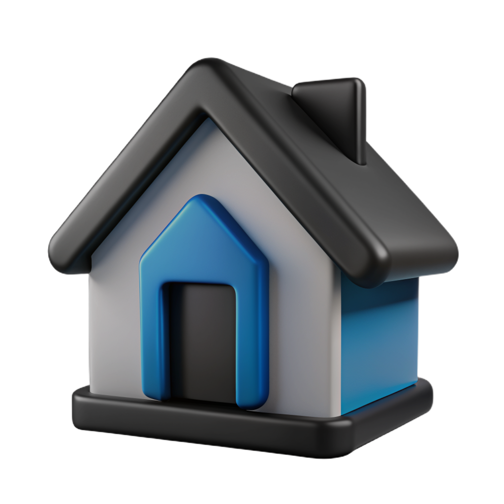 3D plastic house icon